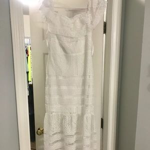 Lolas white crochet dress